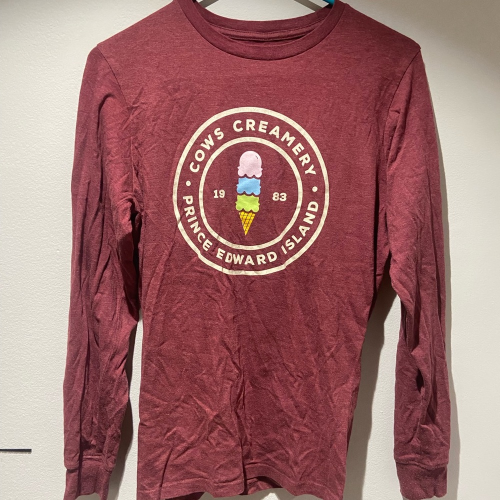 Cows Creamery Red long sleeve t-shirt